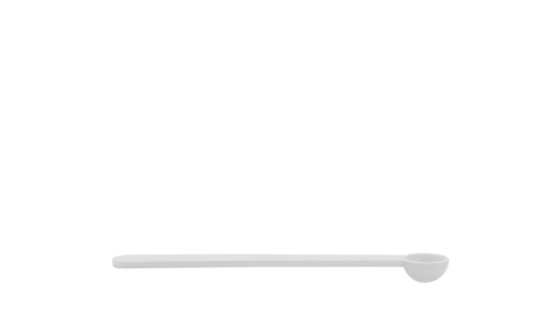 Measuring scoop 0.1ml PP white D handle 70mm